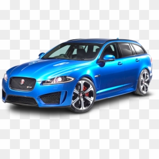 Jaguar Xfr Sportbrake Blue Car Png Image - New Baby Jaguar Car, Transparent Png