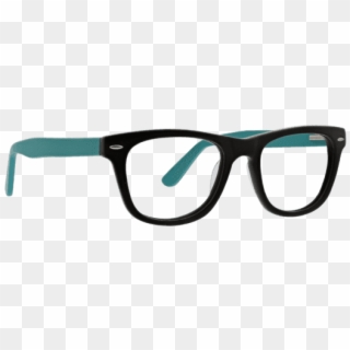 Reading Glasses Png - Teal And Black Glasses, Transparent Png