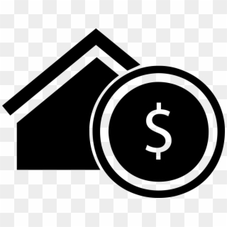 Real Estate Commercial Symbol Of A House With Dollar - Finance Flat Icon, HD Png Download
