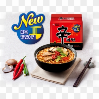 4x Korean Ramen Nongshim Shinramyun Hot Spicy Noodles - Shin Ramen, HD Png Download