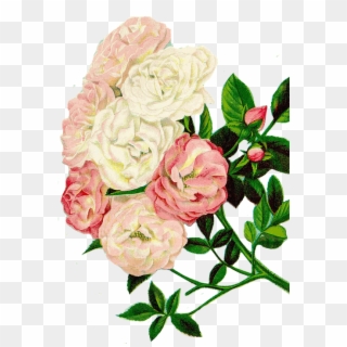 Roses Clipart Floral Clipart Flowers - Flores Retro Png, Transparent Png
