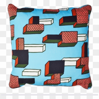 Wh Cushion In The Grass Blue Square - Coussin Nathalie Du Pasquier, HD Png Download