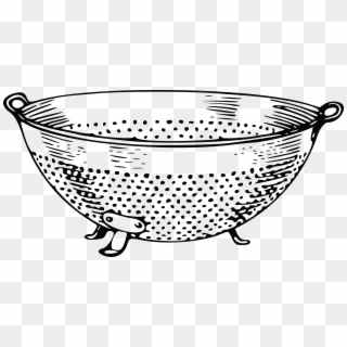 Free Clipart Of A Strainer - Colander Black And White, HD Png Download