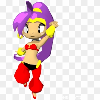 Here's My Low-poly Shantae Model, The Protagonist Of - Shantae Half Genie Hero Animation, HD Png Download