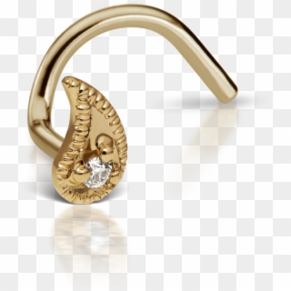 Diamond Left Paisley Nostril Screw - Body Jewelry, HD Png Download