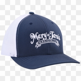 Mary Jane's Medicinals Trucker Hat Blue With White - Baseball Cap, HD Png Download