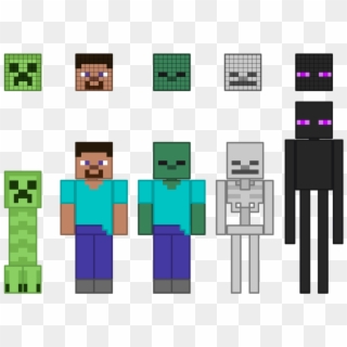Minecraft Vector Character - Characters From Minecraft, HD Png Download