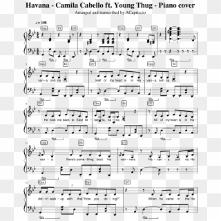 Camila Cabello Ft Young Thug - Happy Birthday Noten Gitarre, HD Png Download
