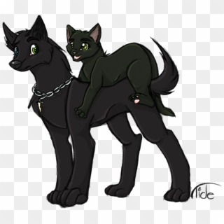 Drawn Black Cat Black Wolf - Black Cat, HD Png Download