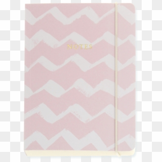 Candy Pink, White Zigzag Chunky Notebook With Elastic - Triangle, HD Png Download
