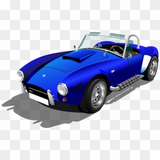 Blue Shelby Cobra - Clip Art Sports Car, HD Png Download