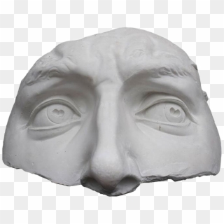 #statue #face #mask #stone #art #grey #white #gray - Sculpture, HD Png Download