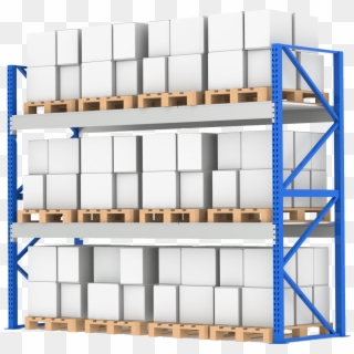 Industrial Rack Shelving By Power Machinery - Warehouse Shelves, HD Png Download
