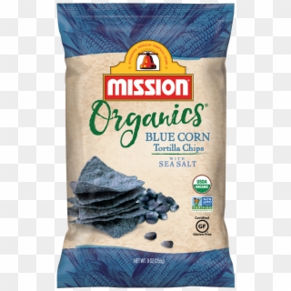 Organic Blue Corn Tortilla Chips - Mission Organic Tortilla Chips, HD Png Download