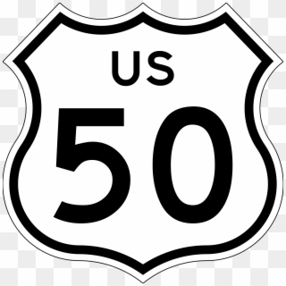 Banner Stock File Us Cutout Svg Wikimedia Commons Open - Us Route 50 Sign, HD Png Download
