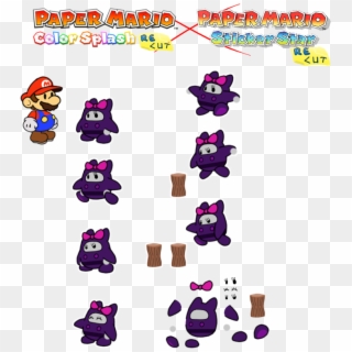 Prelude To The Recolored Paper Tale - Paper Mario Color Splash Ninji, HD Png Download