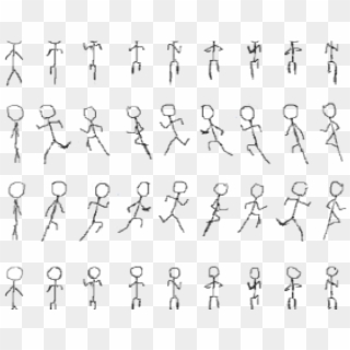 Stick Figure Animation Sheet, HD Png Download