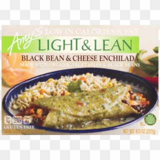 Amy's Light & Lean Black Bean & Cheese Enchilada, HD Png Download