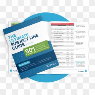 Icontact Ultimate Subject Line Guide - Brochure, HD Png Download
