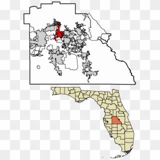 Auburndale Florida Wikipedia And Map Of Polk City - County Florida, HD Png Download