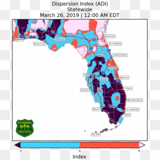 Observed Weather Map - Florida Forest Service, HD Png Download