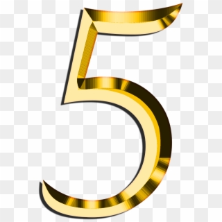 Miscellaneous - Numbers - Gold Number 5 Png, Transparent Png