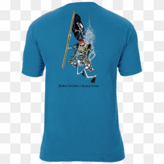 Skeleton Holding Pirate Flag T-shirt - Powered Hang Glider, HD Png Download