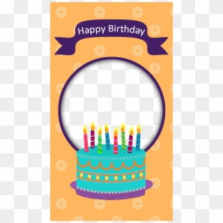 Birthday Frame With Cake Freeproducts - Birthday Frame Png Free, Transparent Png