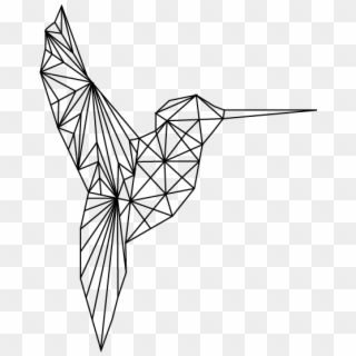 Drawn Hummingbird Geometric - Geometric Bird Transparent, HD Png Download