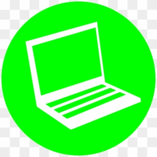 With A Lattice Of Green Open Notebook, Green, Notebook, - Green Laptop Icon, HD Png Download