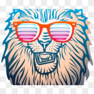 Leo Clipart Lion Roar - Lion With Sunglasses Svg, HD Png Download