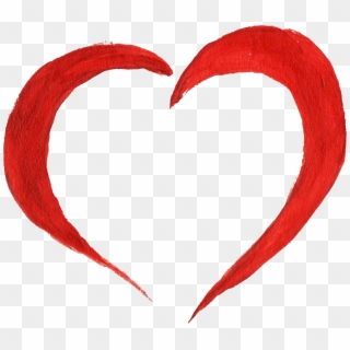 14 Painted Heart - Red Heart Paint Png, Transparent Png