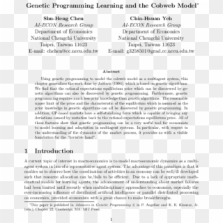 Genetic Programming Learning And The Cobweb Model - Harmonia Kosmik, HD Png Download