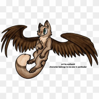 Cat With Wings Flying, HD Png Download