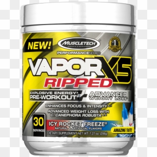 Muscletech Vapor X5 Ripped, Explosive Energy Pre Workout, HD Png Download