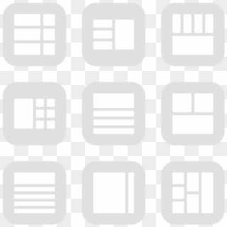 Layouts Rounded Icon In Style Flat Rounded Square White - Pattern, HD Png Download