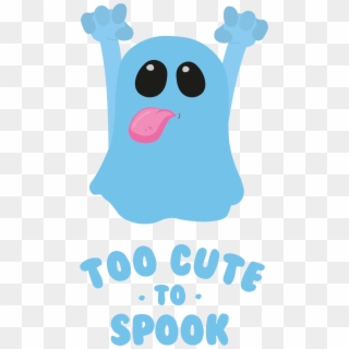 Funny And Cute Ghost Graphic For Halloween - Cartoon, HD Png Download