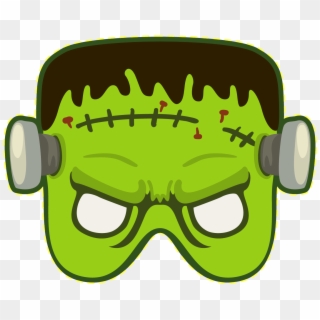 Frankenstein Halloween Frankensteins Mask Monster Download - Frankenstein Mask Vector, HD Png Download