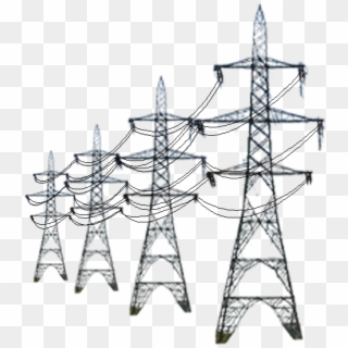 Transmission Tower Png Free Download - Power Lines, Transparent Png