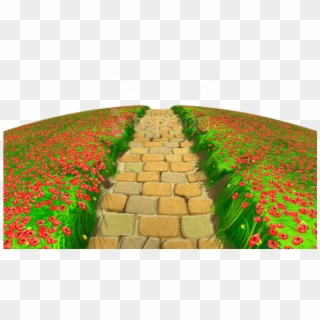 Free Png Download Stone Path With Flowers Ground Png - Stone Pathway Clipart, Transparent Png