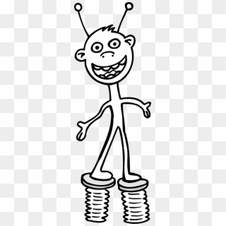 Net » Clip Art » Alien Svg Black And White Download - Cartoon, HD Png Download