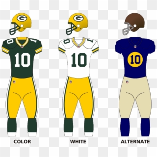 Packers 13uniforms - Green Bay Packers, HD Png Download