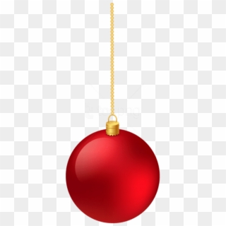 Christmas Classic Red Hanging Ball Png - Christmas Hanging Balls Png, Transparent Png