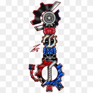 Exusiasword Build The One Or Steel Moonsault The Keyblade - Kamen Rider Build Keyblade, HD Png Download