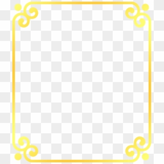 Area Pattern Golden Frame Transprent Free Download - Golden Yellow Border, HD Png Download