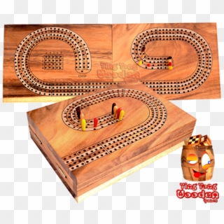 Cribbage Wooden Board For 4 Players Or 4 Teams With - Wooden Board Game, HD Png Download