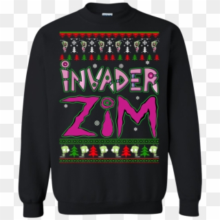 Invader Zim Christmas Sweater, Hoodie, Long Sleeve - Ugly Christmas Sweater Friends, HD Png Download