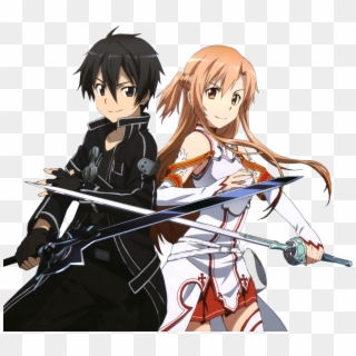 Sword Art Online Kirito And Asuna - Yuuki Asuna And Kirito, HD Png Download