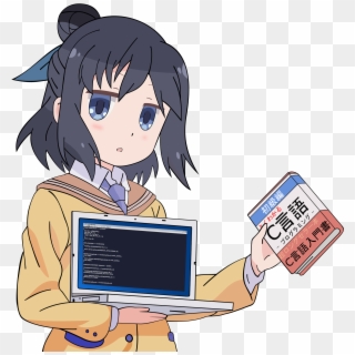 Anime Girls Holding Programming Books, HD Png Download