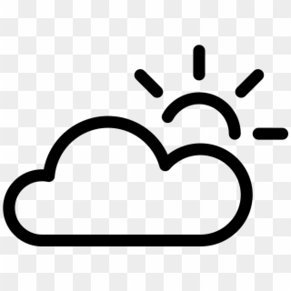 Weather Sun Cloud - Cloud And Sun Weather Symbol Png, Transparent Png